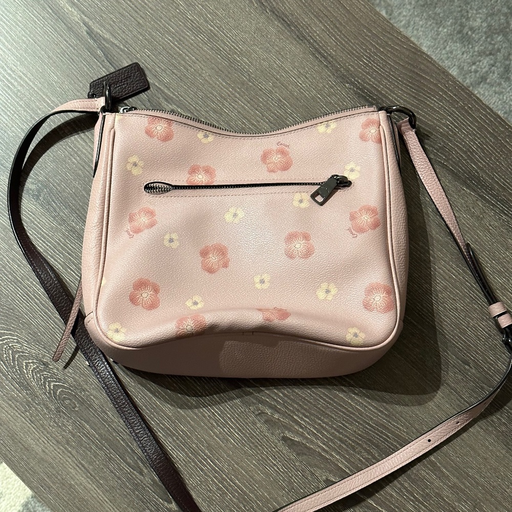 Coach Chaise Crossbody with Pansy Print Bag Pink
